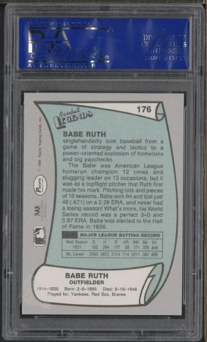1988 Pacific Legends #176 Babe Ruth - 2