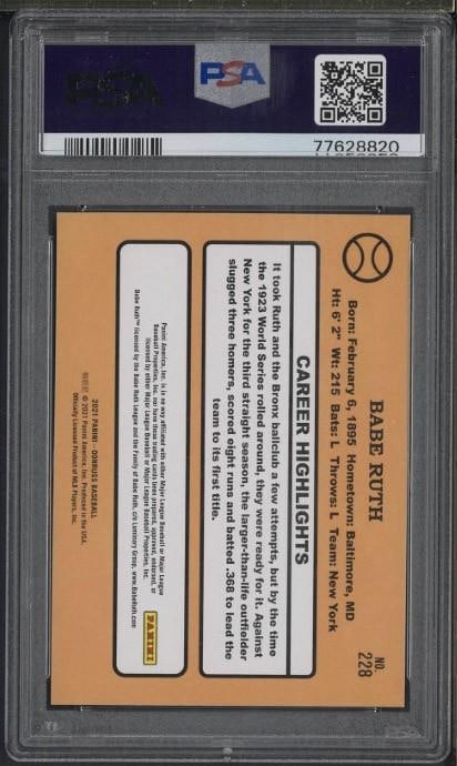 2021 Panini Donruss #228 Babe Ruth - 2