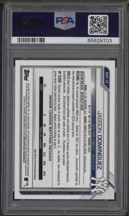 2021 Bowman Chrome Prospects #BCP13 Jasson Dominguez - 2