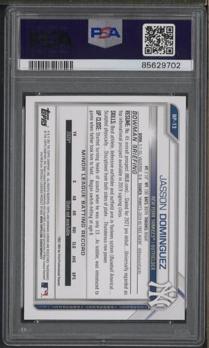 2021 Bowman Paper Prospects #BP13 Jasson Dominguez - 2