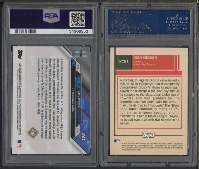 (2) Josh Gibson Cards - 2