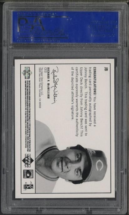 1999 Upper Deck Epic Signatures #JB Johnny Bench Autographed - 2