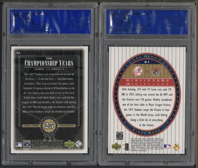 (2) Lou Gehrig Cards - 2