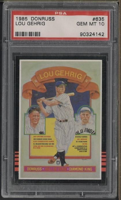 1985 Donruss #635 Lou Gehrig (1 of 2)