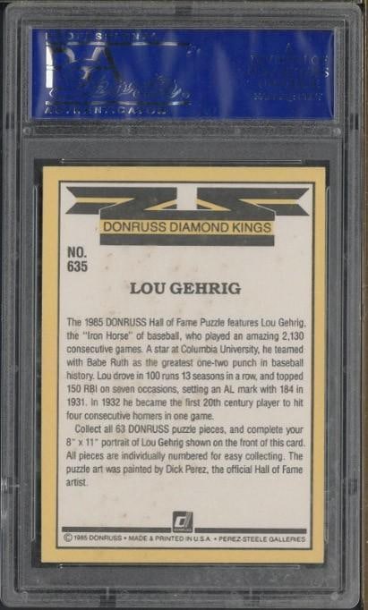 1985 Donruss #635 Lou Gehrig - 2