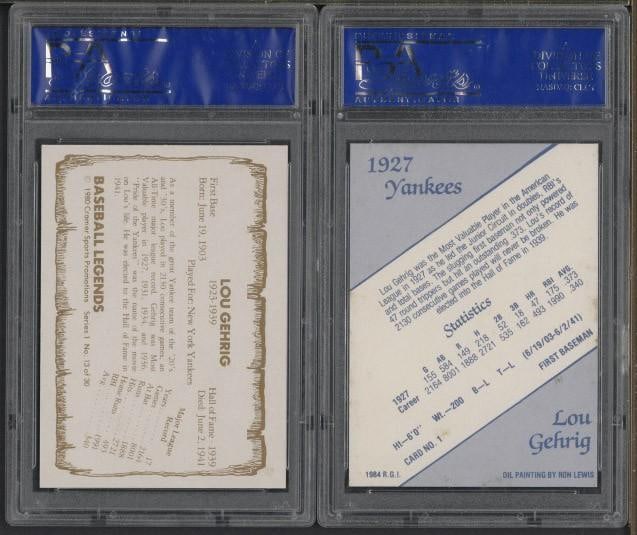 (2) Lou Gehrig Cards - 2