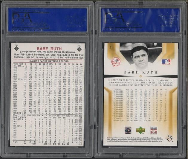 (2) Babe Ruth Cards - 2
