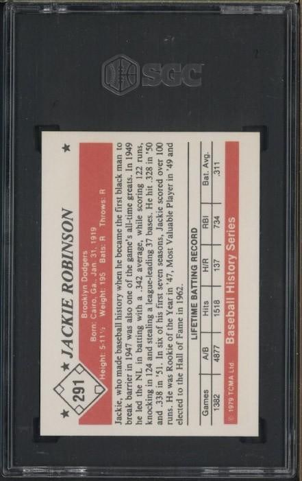 1979 TCMA 50's #291 Jackie Robinson - 2