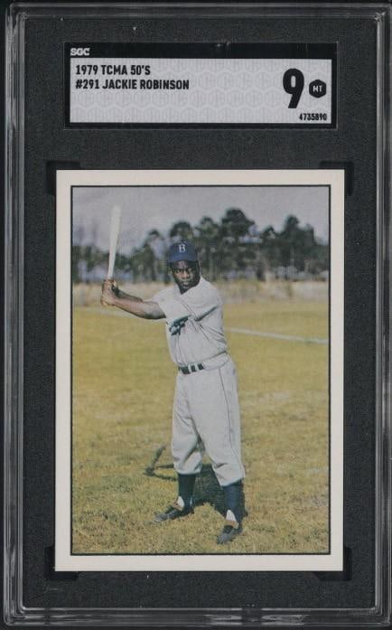 1979 TCMA 50's #291 Jackie Robinson: 1979 TCMA 50's #291 Jackie Robinson -SGC MT 9