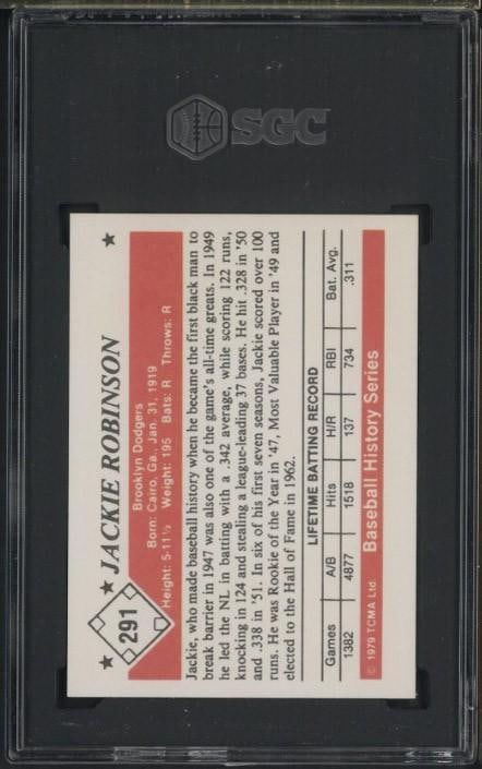 1979 TCMA 50's #291 Jackie Robinson - 2