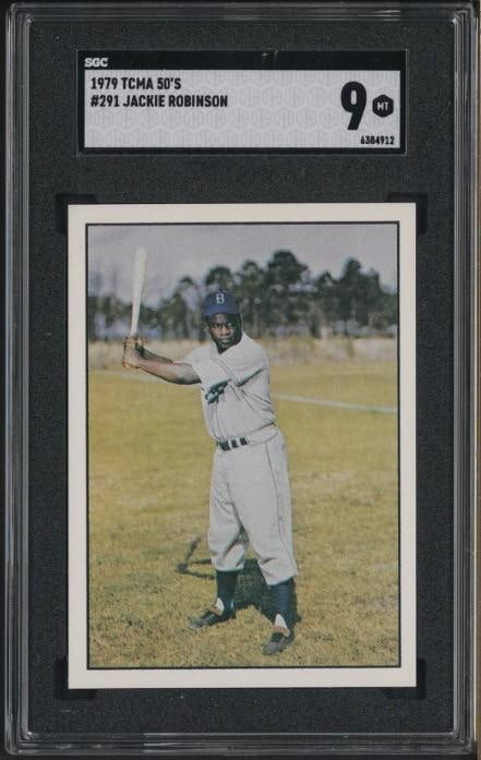1979 TCMA 50's #291 Jackie Robinson: 1979 TCMA 50's #291 Jackie Robinson -SGC MT 9