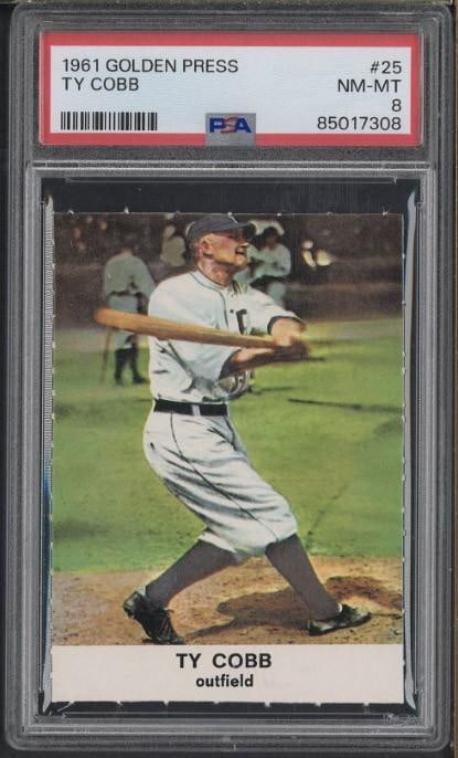 1961 Golden Press #25 Ty Cobb: 1961 Golden Press #25 Ty Cobb -PSA NM-MT 8