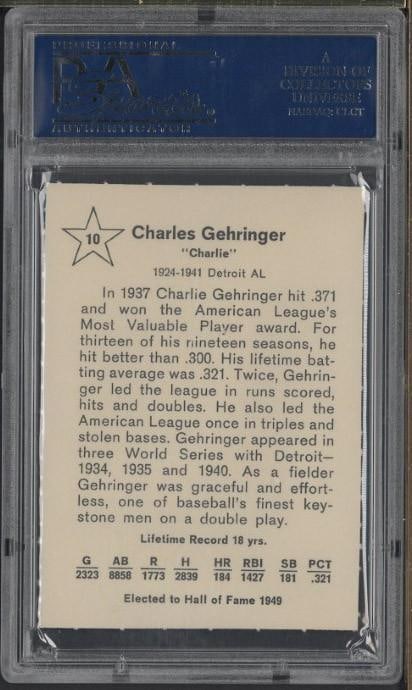 1961 Golden Press #10 Charlie Gehringer - 2