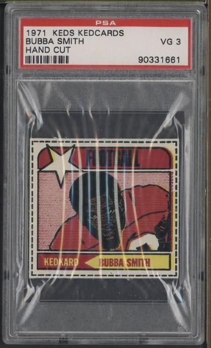 1971 Keds Ked Cards Bubba Smith Hand Cut: 1971 Keds Ked Cards Bubba Smith Hand Cut -PSA VG 3