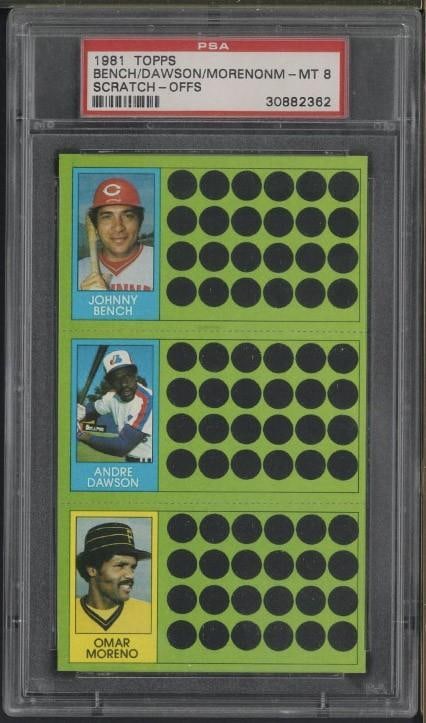 1981 Topps Scratch Offs Bench/Dawson/Moreno (1 of 2)