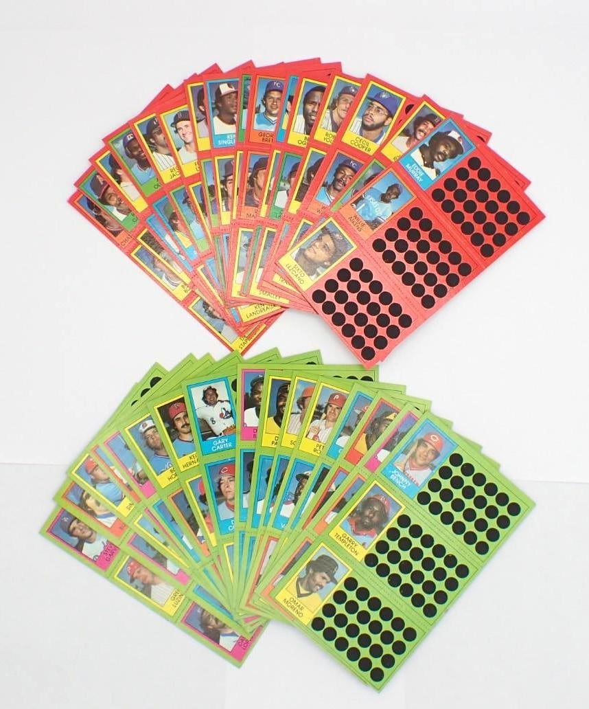 (32) 1981 Topps Scratch Offs Full Panels: (32) 1981 Topps Scratch Offs Full Panels -