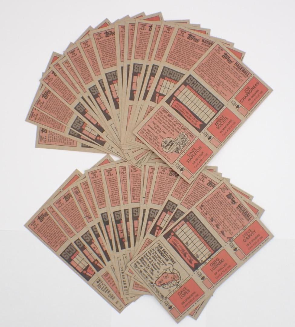 (32) 1981 Topps Scratch Offs Full Panels - 2
