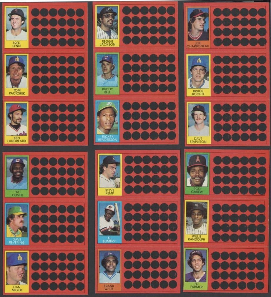 (32) 1981 Topps Scratch Offs Full Panels - 3