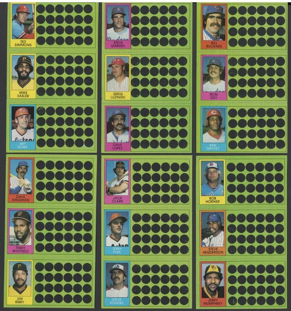 (32) 1981 Topps Scratch Offs Full Panels - 5
