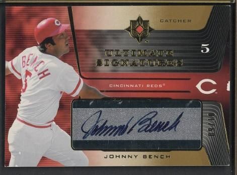 2004 Upper Deck Ultimate Signatures #BE Johnny Bench Autographed Card: 2004 Upper Deck Ultimate Signatures #BE Johnny Bench Autographed Card -