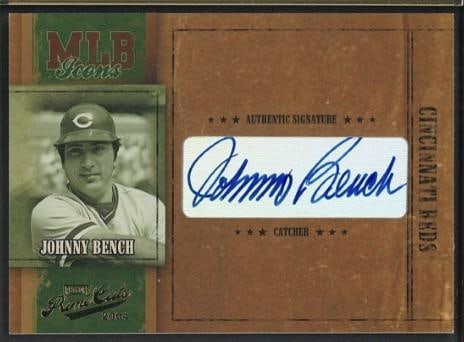 2004 Playoff MLB Icons #MLB-4 Johnny Bench Autographed Card (1 of 2)