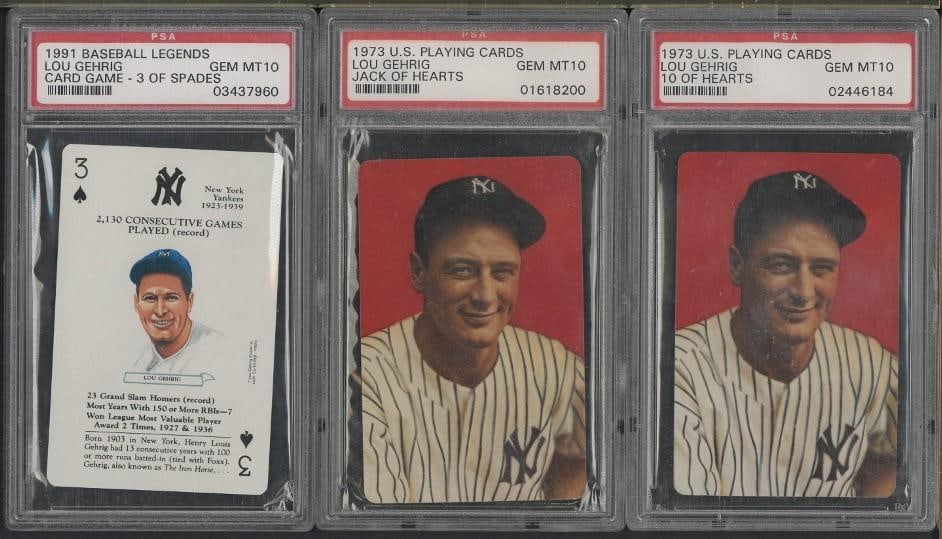 (6) Lou Gehrig Playing Cards - 3
