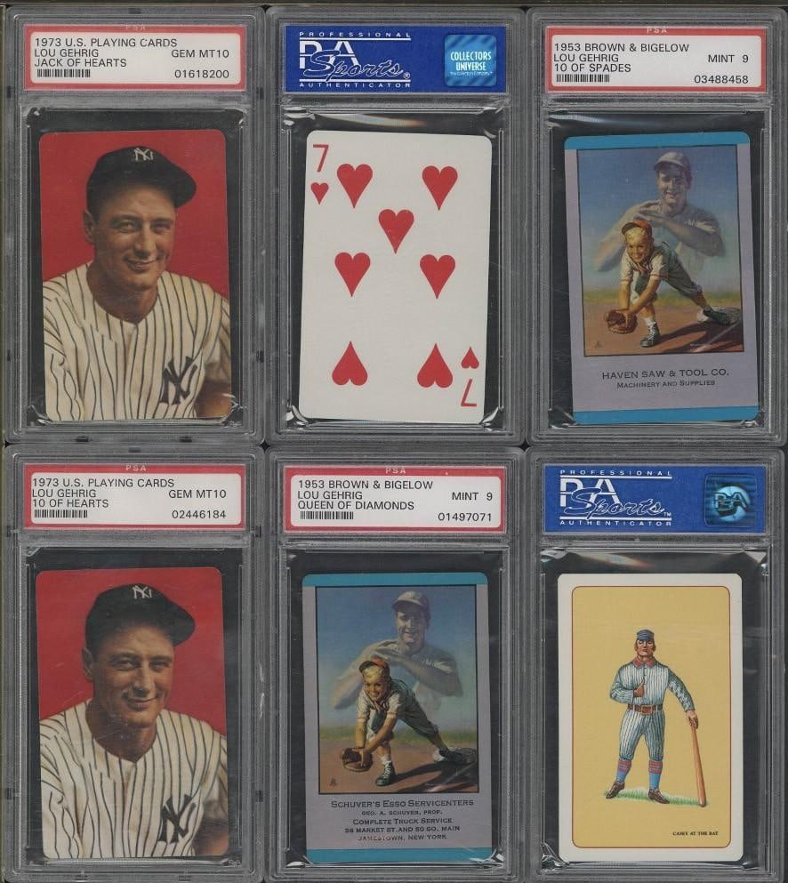 (6) Lou Gehrig Playing Cards - 5