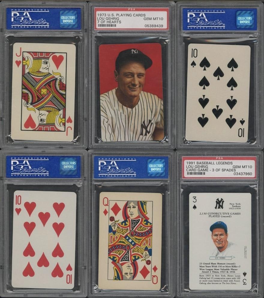 (6) Lou Gehrig Playing Cards - 6