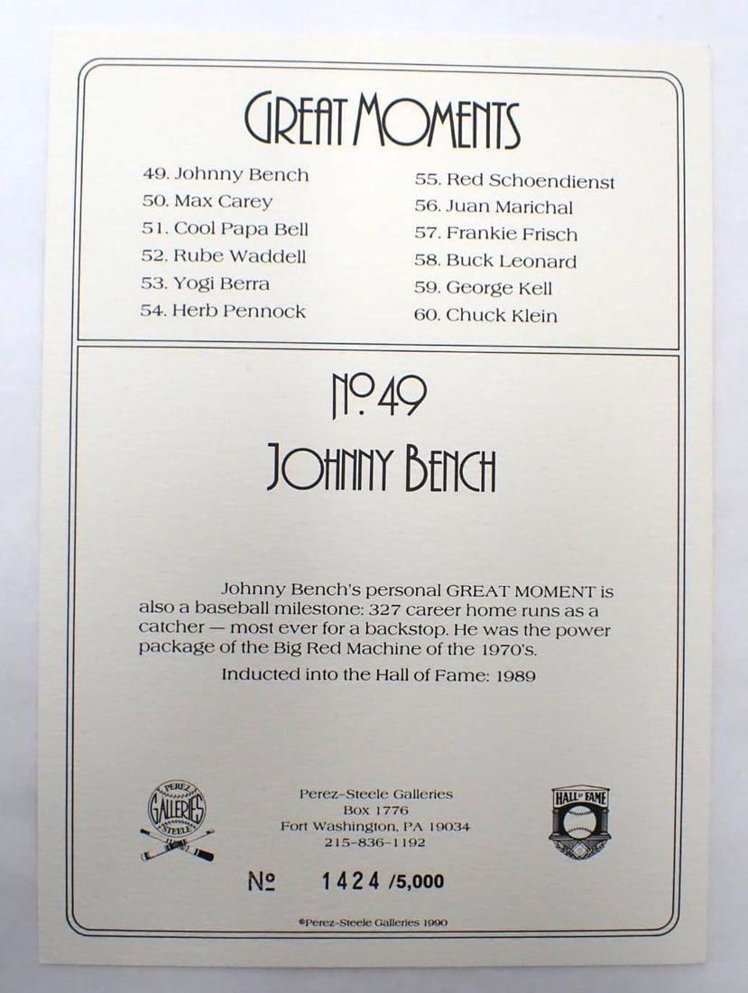 Johnny Bench Collectibles - 3