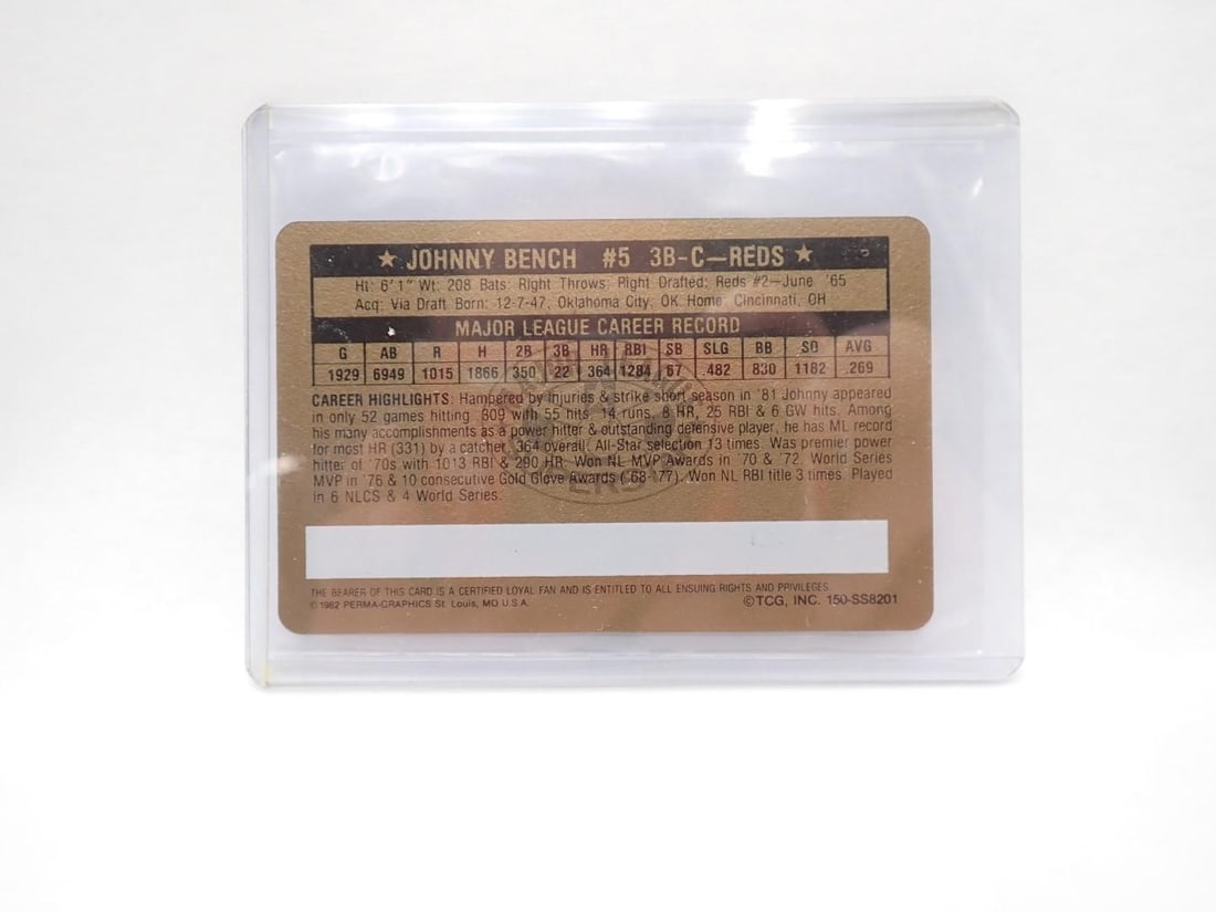 Johnny Bench Collectibles - 12