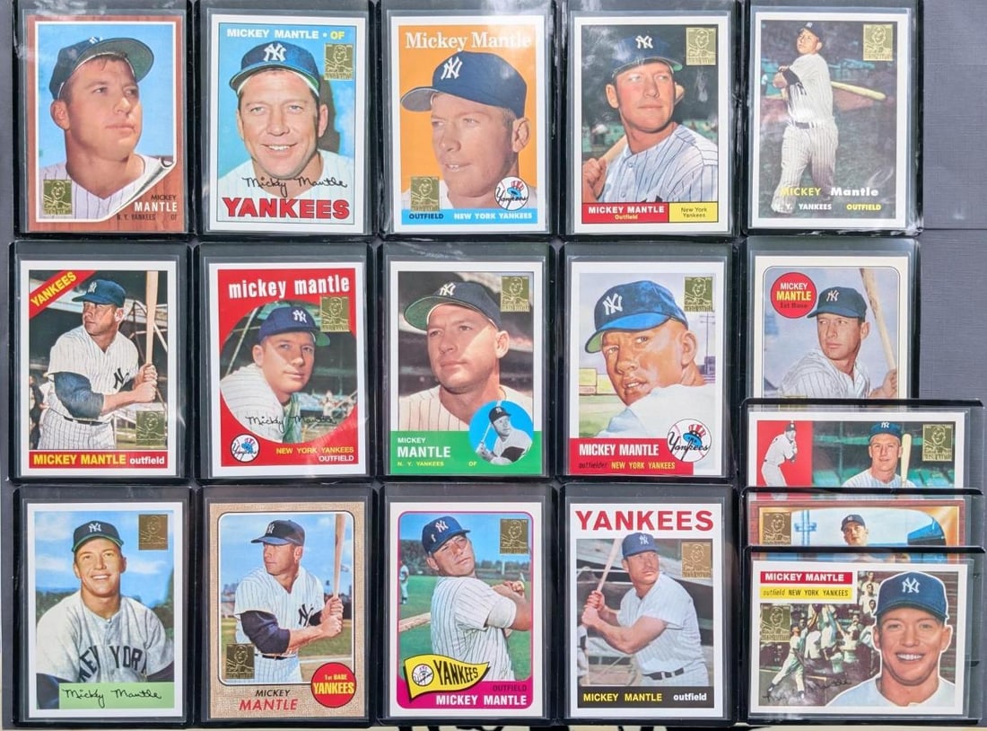 (17) Topps Mickey Mantle Reprint Cards - 3