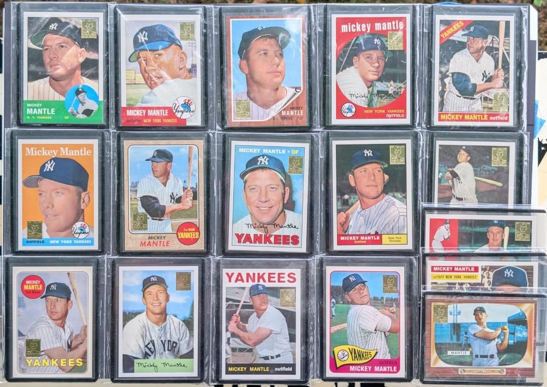 (17) Topps Mickey Mantle Reprint Cards - 4
