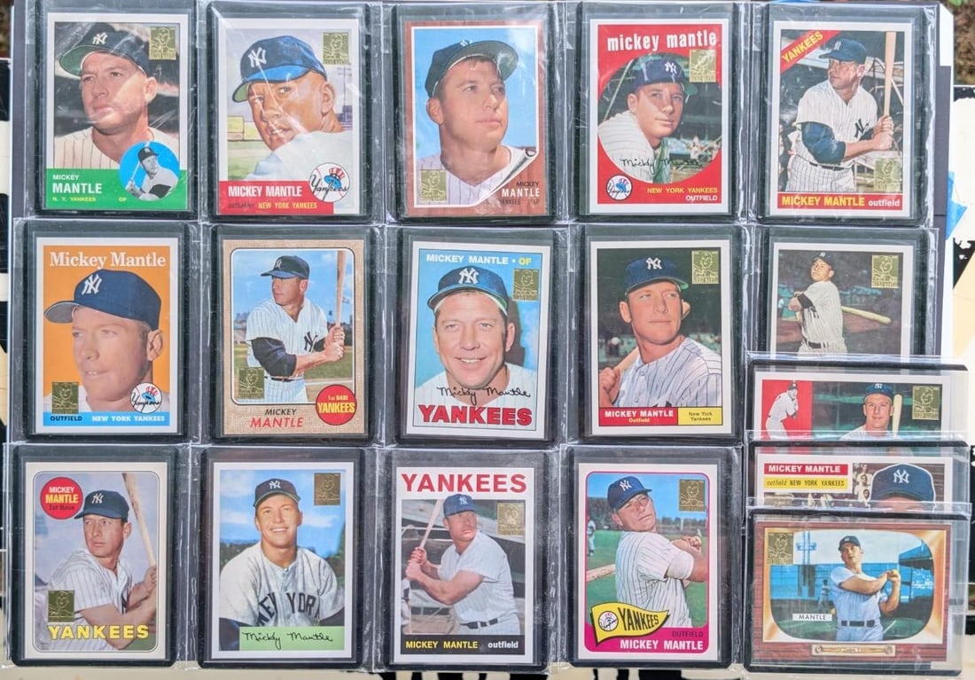 (17) Topps Mickey Mantle Reprint Cards - 5