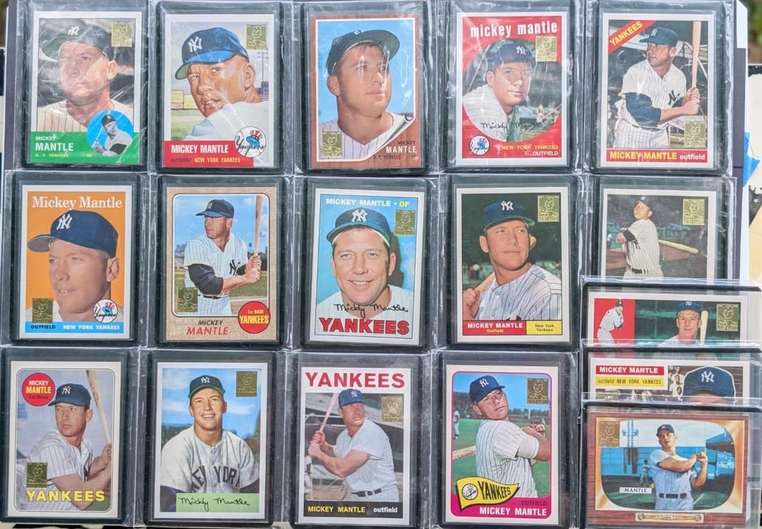 (17) Topps Mickey Mantle Reprint Cards - 6