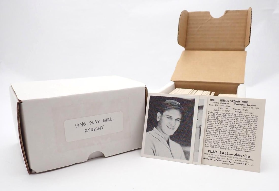 1939 & 1940 Play Ball Card Reprint Sets - 5