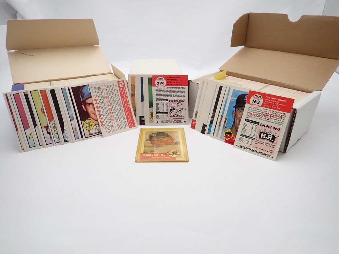 1952 & (2) 1953 Topps Reprint Card Sets: 1952 & (2) 1953 Topps Reprint Card Sets -completeness unknown