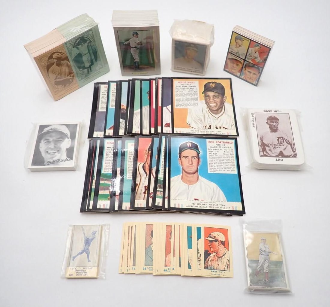 (10) Reprint Card Sets: (10) Reprint Card Sets -incl.: 1922 American Caramel Co.; 1952 Red Man; 1910-11 Turkey Red; 1911 Butter Krust; 1920's Hand Cuts; 1913 National Game; 1935 & 1936 Goudey; 1949 Bowman