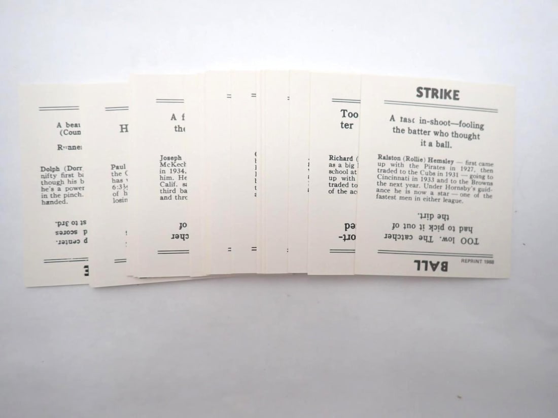 (10) Reprint Card Sets - 9