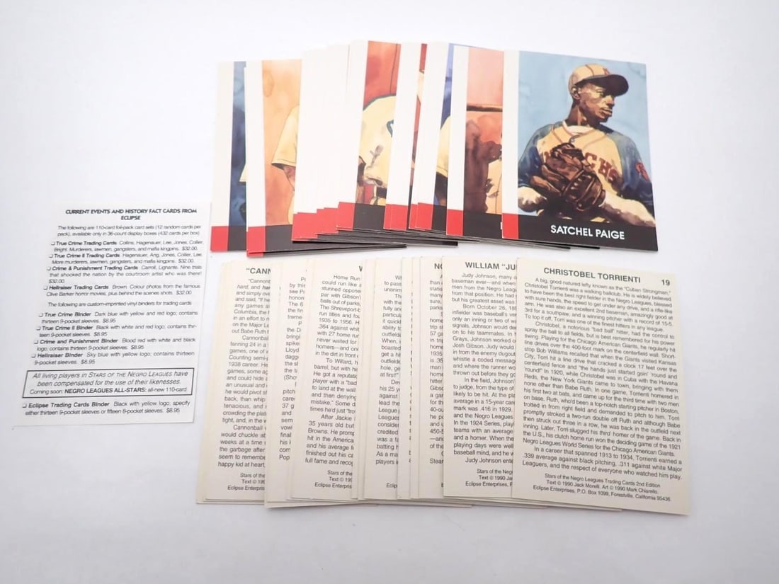 Eclipse Stars of the Negro Leagues 36 Card Set in Box - 4