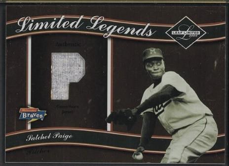 2004 Leaf Limited #LL-25 Satchel Paige Game-Worn Jersey Card: 2004 Leaf Limited #LL-25 Satchel Paige Game-Worn Jersey Card -