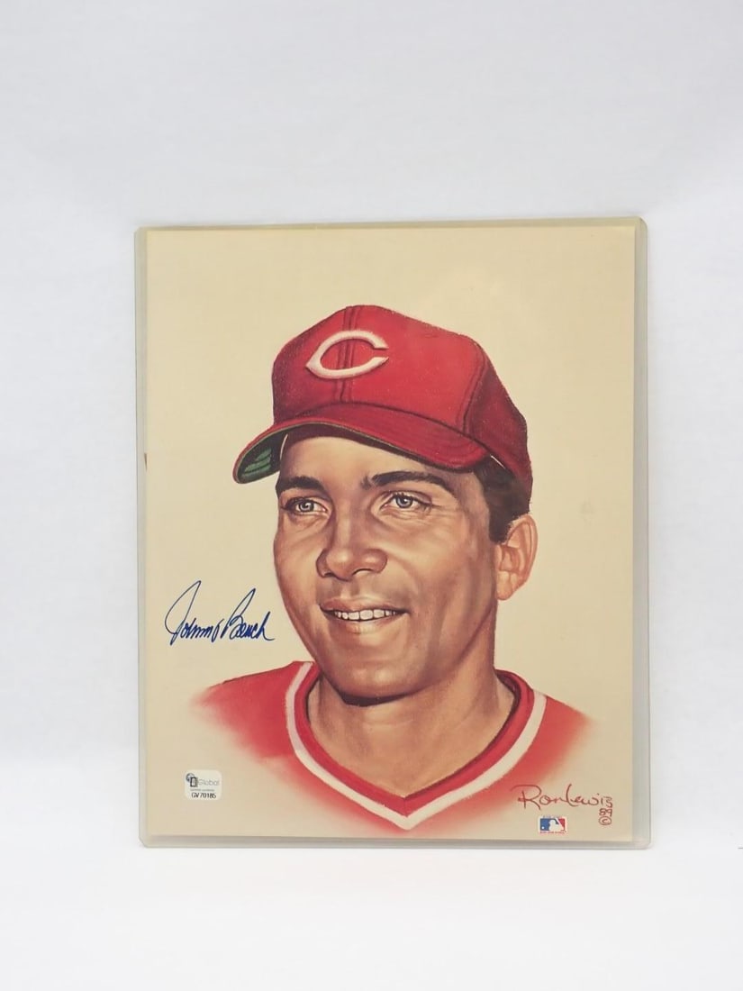 (4) Johnny Bench Autographed Articles - 11