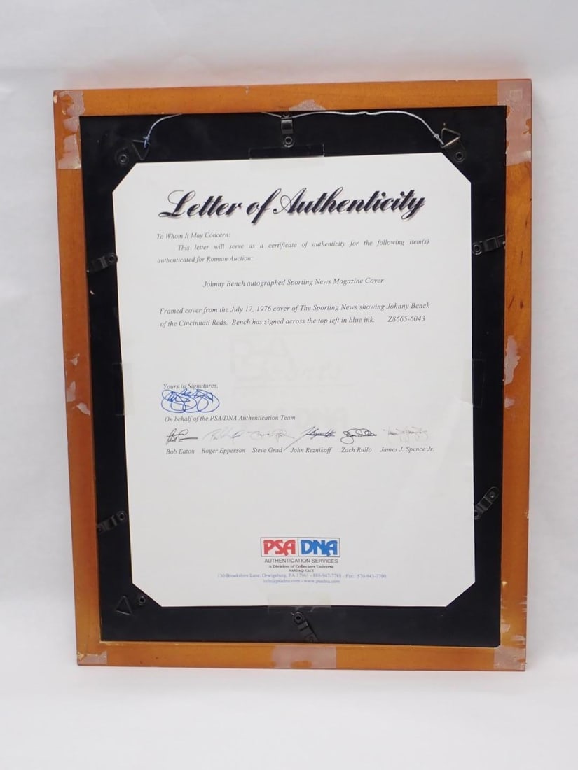 (4) Johnny Bench Autographed Articles - 12