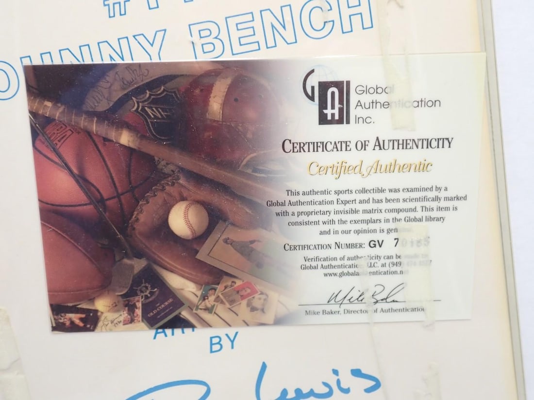 (4) Johnny Bench Autographed Articles - 17