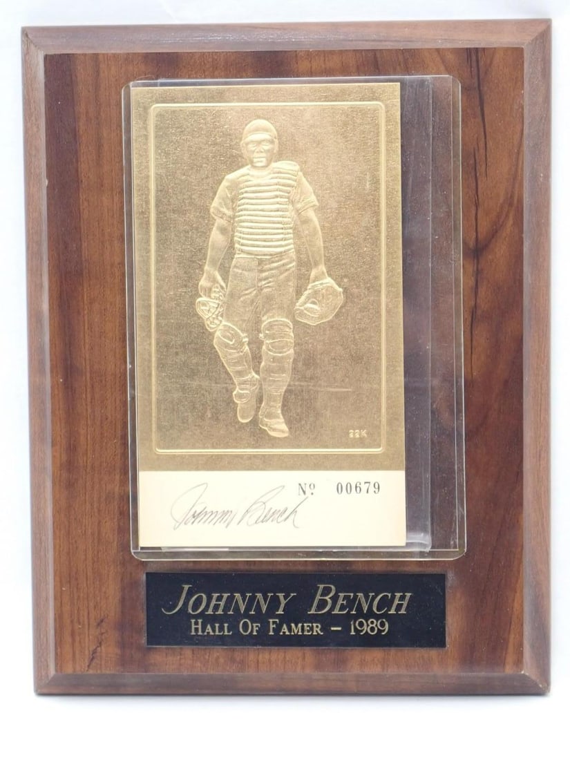 (4) Johnny Bench Autographed Articles - 6