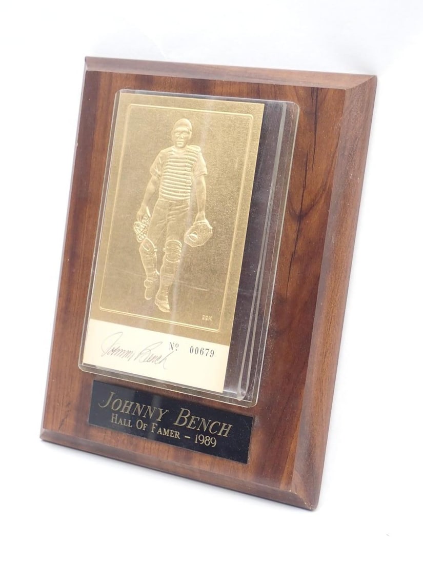 (4) Johnny Bench Autographed Articles - 7