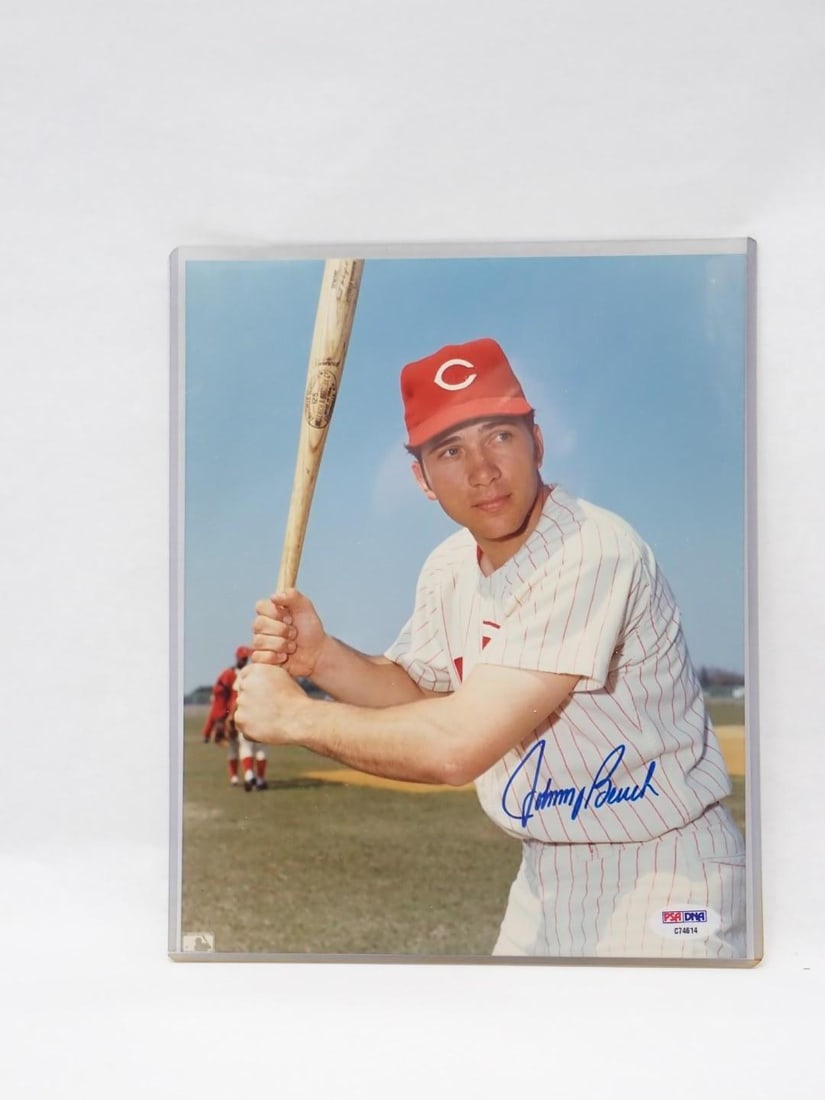 (4) Johnny Bench Autographed Articles - 8