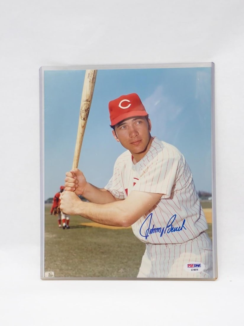 (4) Johnny Bench Autographed Articles - 9