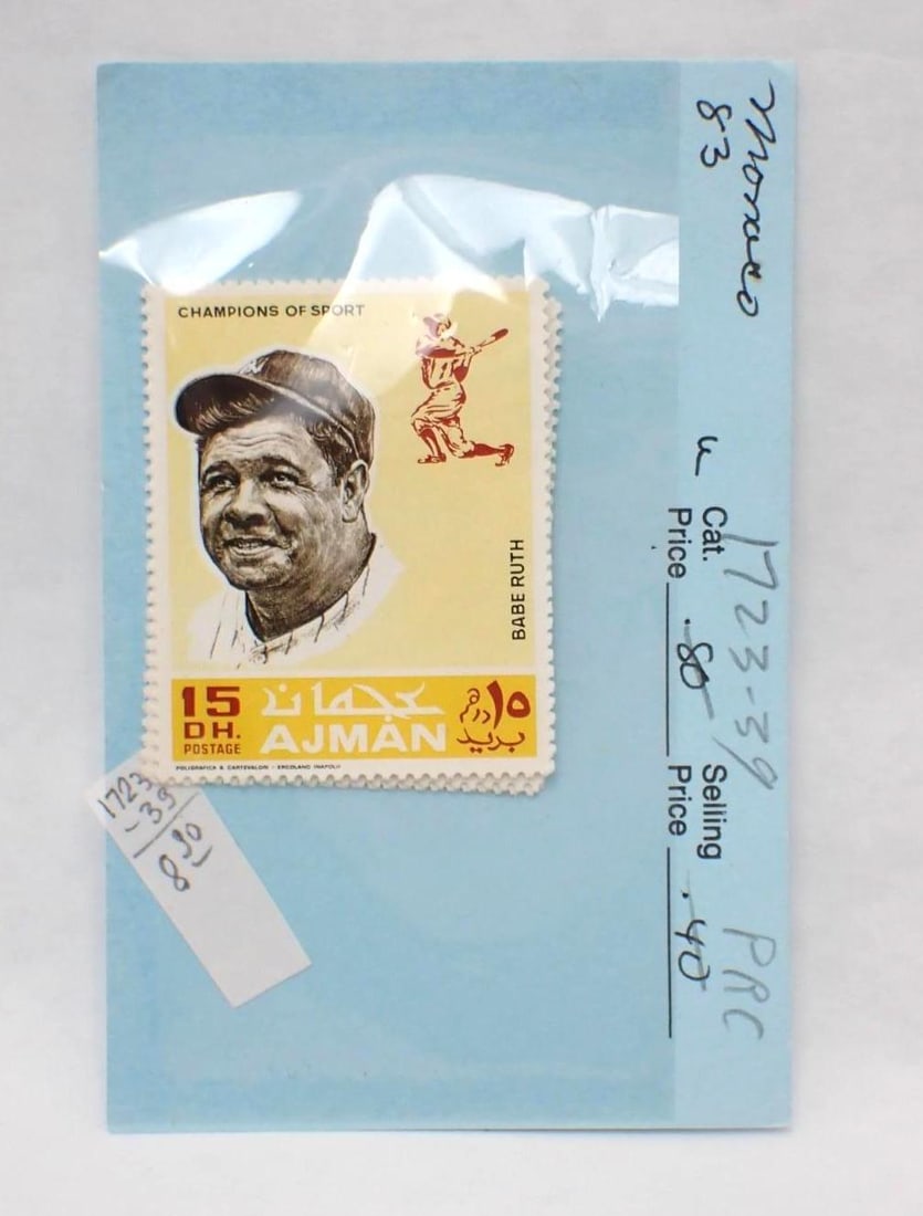 (10) 1969 Ajman Champions of Sports Six Piece Stamp Sets: (10) 1969 Ajman Champions of Sports Six Piece Stamp Sets -