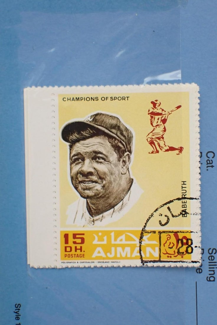 (10) 1969 Ajman Champions of Sports Six Piece Stamp Sets - 8
