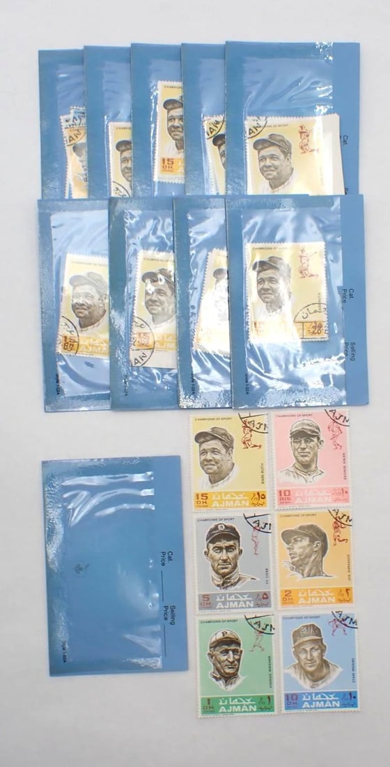(11) 1969 Ajman Champions of Sports Six Piece Stamp Sets - 2